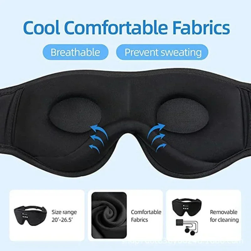 3D Eye Mask Bluetooth Music Play Sleeping Headphones.