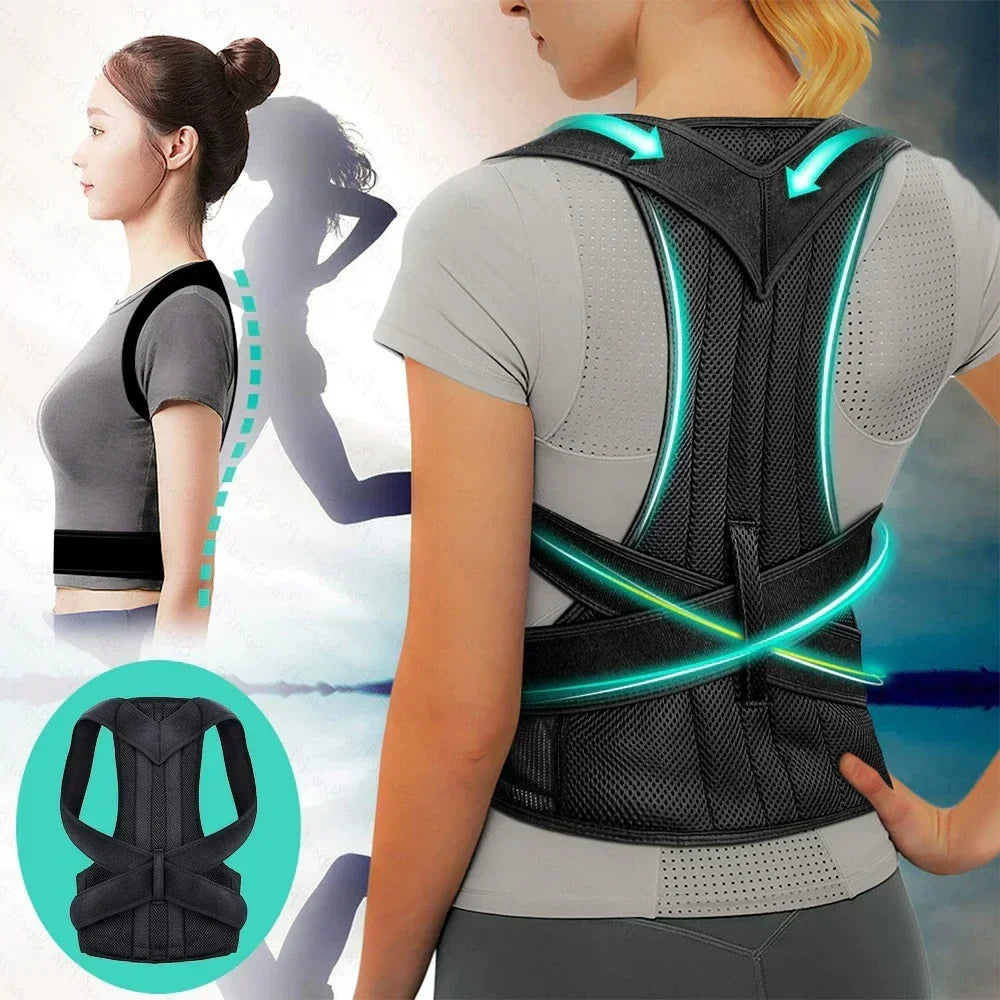Posture Corrector for Women and Men, Adjustable Shoulder Posture Brace, Back Straightener Posture, Used for Middle and Upper Spine.