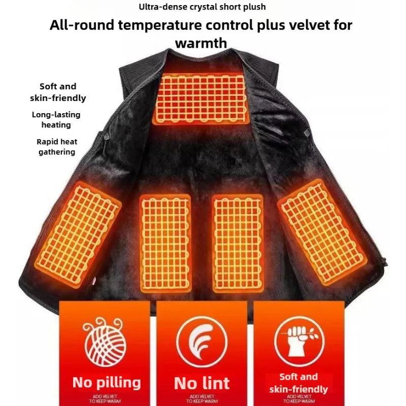 Unisex Winter Heated Jacket 9/5Zone Safety Intelligent for Outdoor Sports