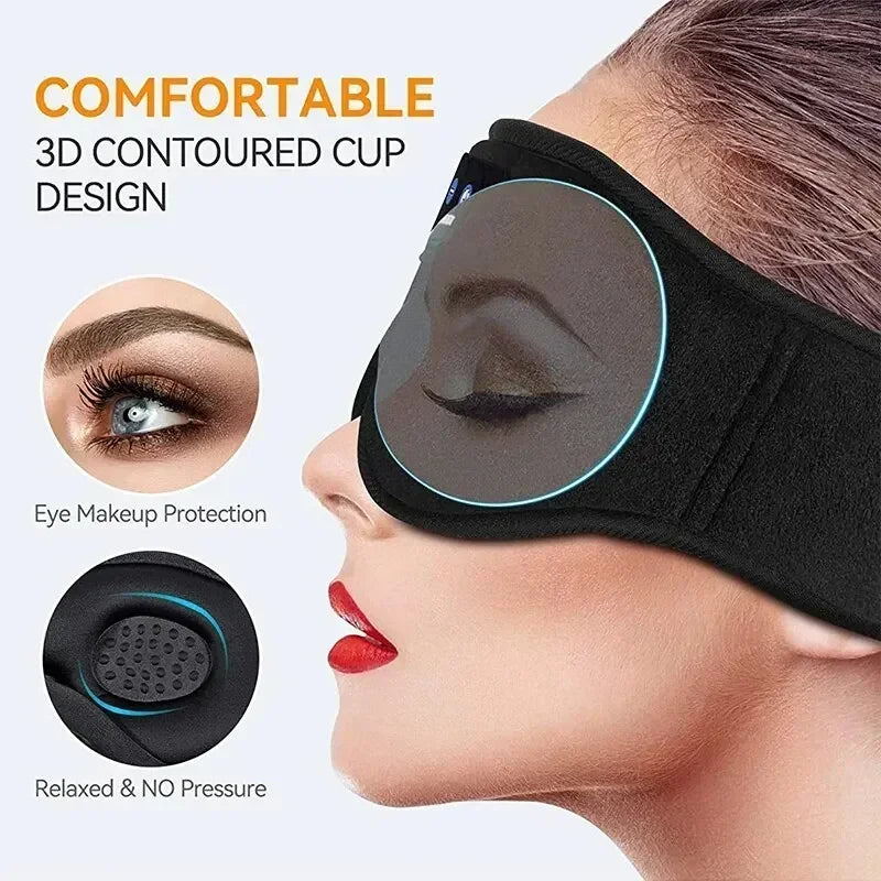 3D Eye Mask Bluetooth Music Play Sleeping Headphones.