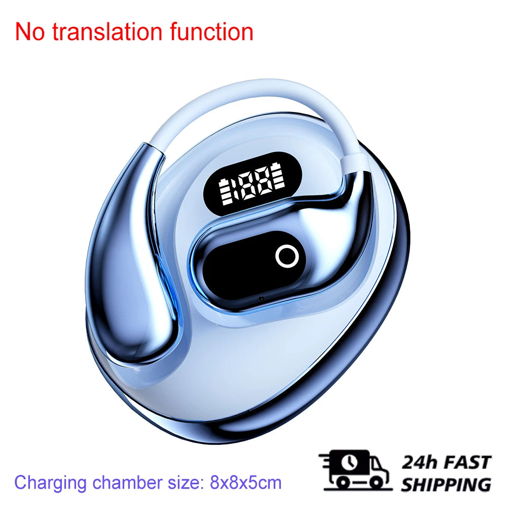 AI 2-Way Real time Translators Earphone 144 Languages Wireless Bluetooth