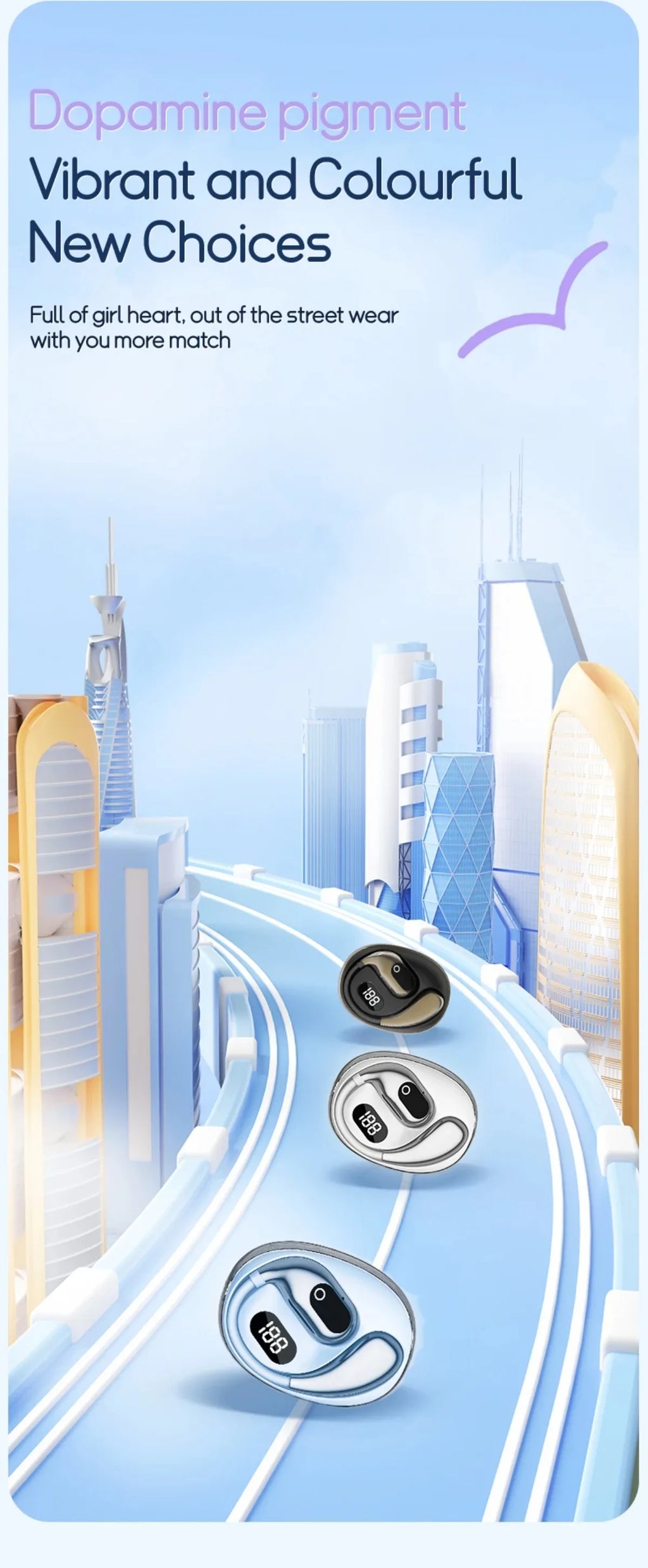 AI 2-Way Real time Translators Earphone 144 Languages Wireless Bluetooth