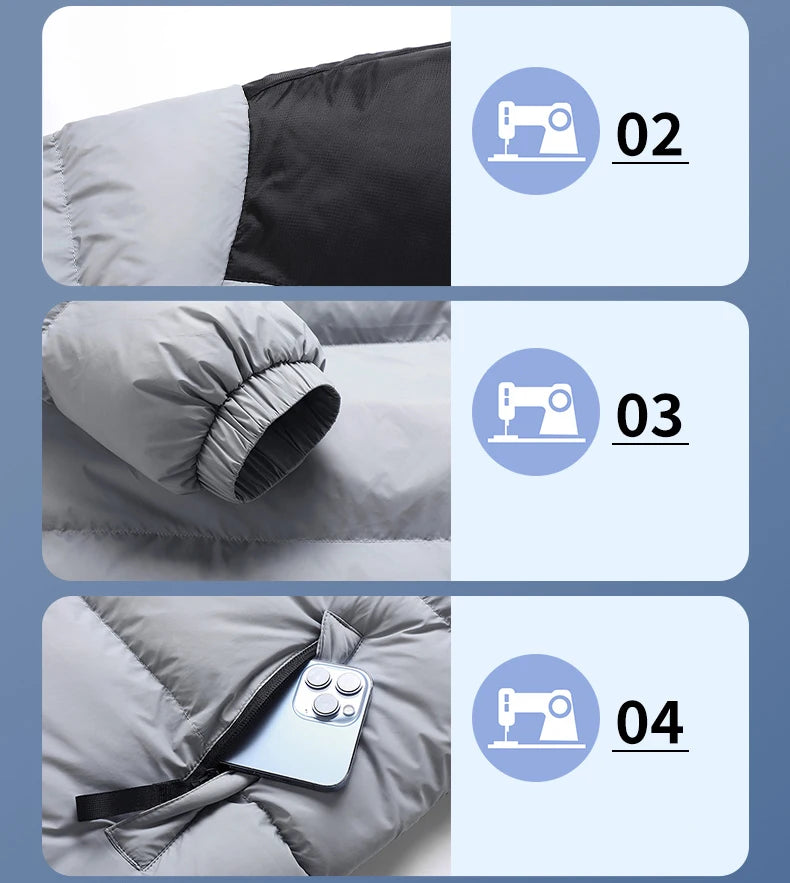 Unisex Winter 6 Zone Heated Jacket Waterproof (Not Included The Power Bank)