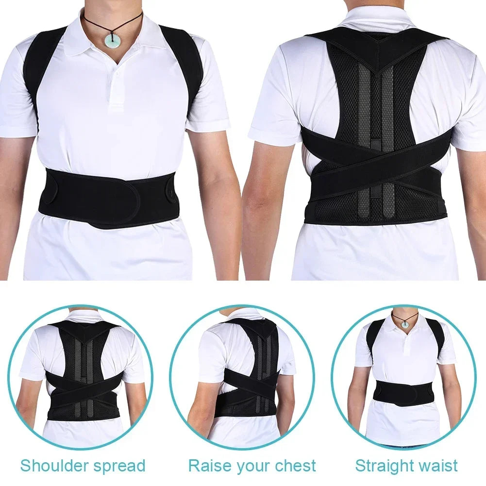 Posture Corrector for Women and Men, Adjustable Shoulder Posture Brace, Back Straightener Posture, Used for Middle and Upper Spine.