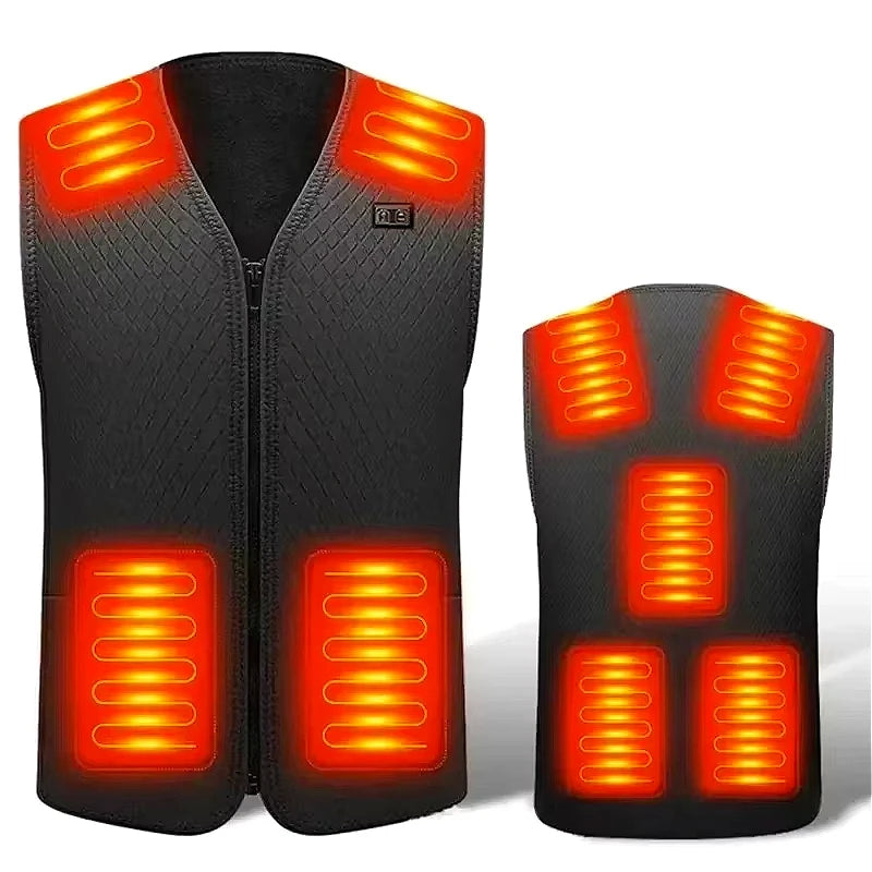 Unisex Winter Heated Jacket 9/5Zone Safety Intelligent for Outdoor Sports