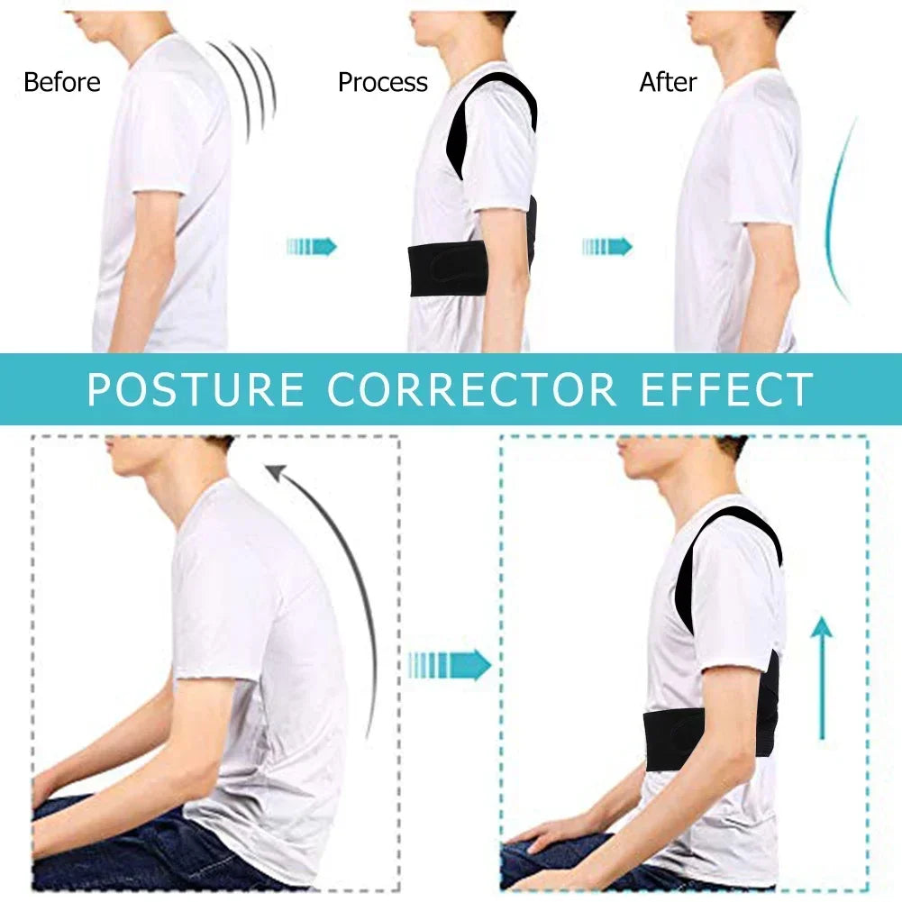 Posture Corrector for Women and Men, Adjustable Shoulder Posture Brace, Back Straightener Posture, Used for Middle and Upper Spine.