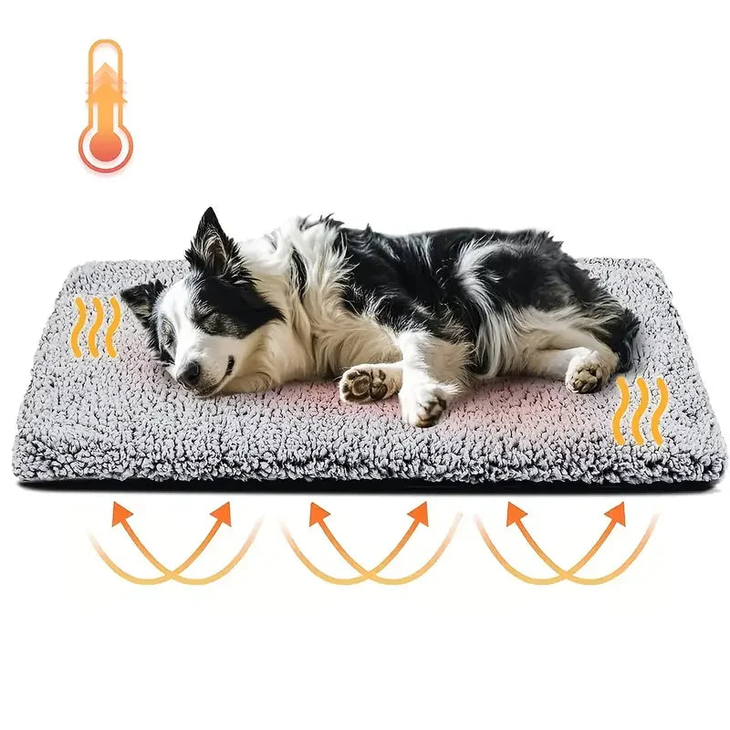 Self-Heating Pet Pad Blanket for Pets, No Electricity Thermal Mat with Anti-Slip Cushion.