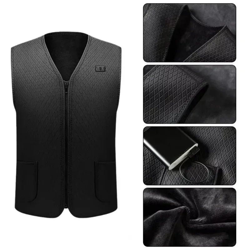 Unisex Winter Heated Jacket 9/5Zone Safety Intelligent for Outdoor Sports