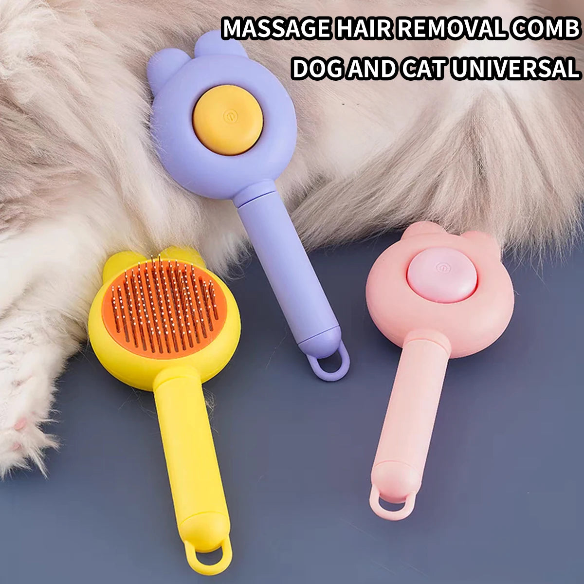 Pet  Hair Removal Cleaning Brushing Comb and Massage.