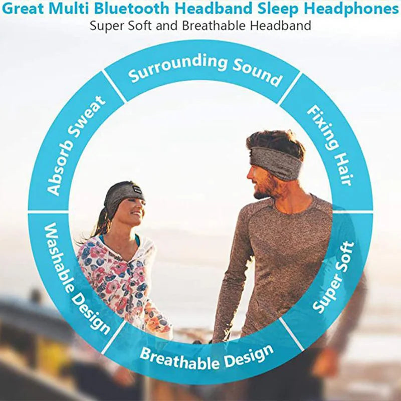 Wireless Bluetooth Earphone Sleeping Band Headphone Music.
